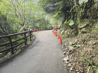 圖一 內洞觀瀑步道0K+276處 H型鋼微型樁施作 (林業保育署新竹分署提供)